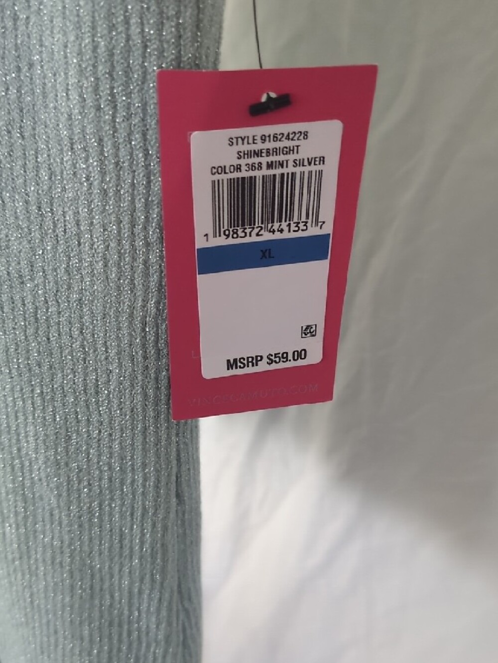 Vince Camuto Women's Mint Sparkle Knit Tank Top New w Tags - Picture 13 of 13